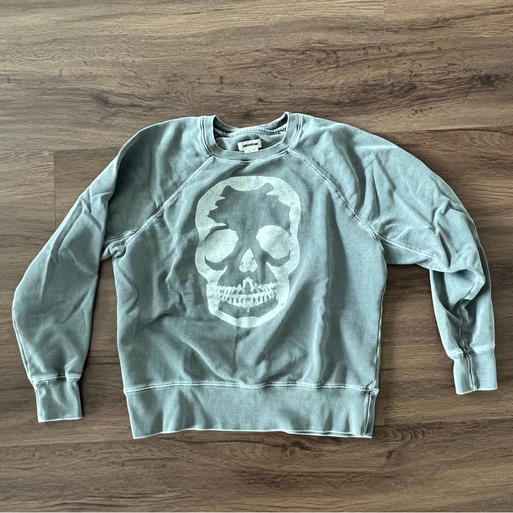 Zadig and Voltaire Gray Skull Sweatshirt Small